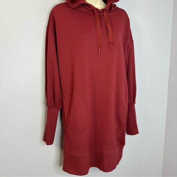 Athleta Mala Hoodie Dress Red XS - Picture 8 of 9